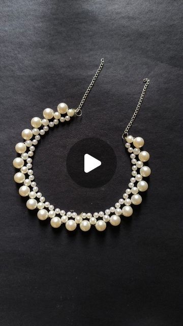 How To Make A Pearl Necklace, Diy Pearl Necklace Choker, Handmade Pearl Choker As A Gift, Handmade Adjustable Pearl Choker Necklace, Adjustable Beaded Pearl Choker Necklace, Pearl Necklace Diy, Handmade Adjustable Pearl White Choker, Diy Pearl Necklace, Handmade Pearl Necklace