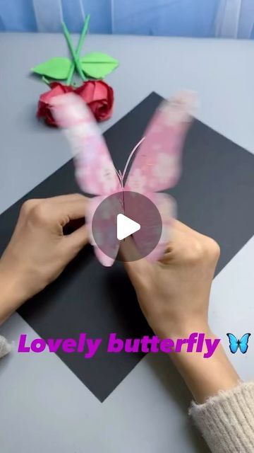 Paper crafts Creative artist on Instagram: "🦋😍😍Lovely butterfly 🦋 

You can try best to make and then play with your kids. They must enjoy it 

Follow me @paper.crafts.teacher to view or to learn much more lovely paper crafts and creative handmade for your kids 

#papercrafters #papercraft #papercrafting #origamifun #origami #handmadediy #craftingwithkids #craftyideas #crafting #papercrafter #creativehandmade 
#craft #craftforkids #craftforchildren #diycrafts #diy #papercrafts #paperart #handmade #kidsofinstgram #origami #origamipaper #origamiartist #origamiart #origamiowl #origamiwork #origamilove #kidstoy #kidstoys #kidtoys #childrentoys" Butterfly Making With Paper, Origami Artist, Origami Love, Handmade Butterfly, Paper Crafts Origami, Origami Art, Paper Folding, Origami Owl, Kid Toys