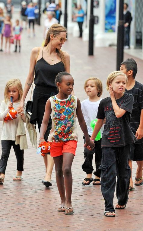 Angelina Jolie and Her Kids Tour the Sydney Aquarium! - E! Online Angelina Jolie Interview, Angelina Jolie Family, Vivienne Marcheline Jolie Pitt, Sydney Aquarium, Angelina Love, Shiloh Jolie Pitt, Shiloh Jolie-pitt