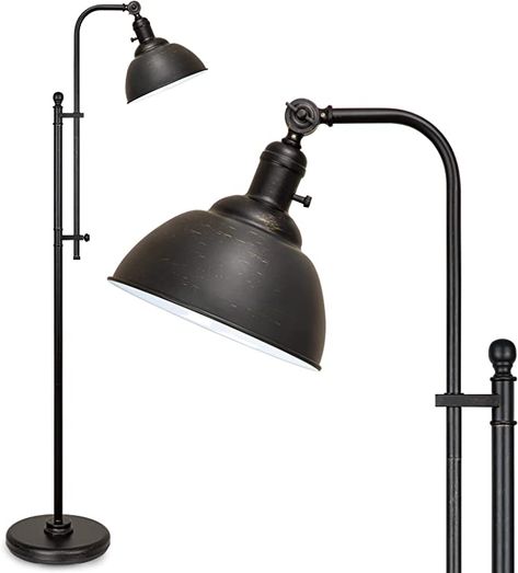 Coucrek Industrial Floor Lamp, 3 Color Temperature Rustic Floor Lamps in Aged Bronze Finish, Adjustable Height & Head Standing Reading Lamp, Farmhouse Floor lamp for Living Room, Bedroom, Office - - Amazon.com Farmhouse Floor Lamps, Rustic Floor Lamps, Industrial Floor Lamp, Farmhouse Lamps, Industrial Floor, Pole Lamps, Farmhouse Flooring, Rustic Flooring, Industrial Floor Lamps