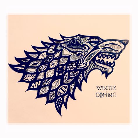 Dire Wolf Tattoo, Game Of Thrones House Stark, Game Of Thrones Tattoo, Dire Wolf, House Stark, Marvel Comics Wallpaper, Valar Morghulis, Wolf Tattoo, Game Of Thrones Houses