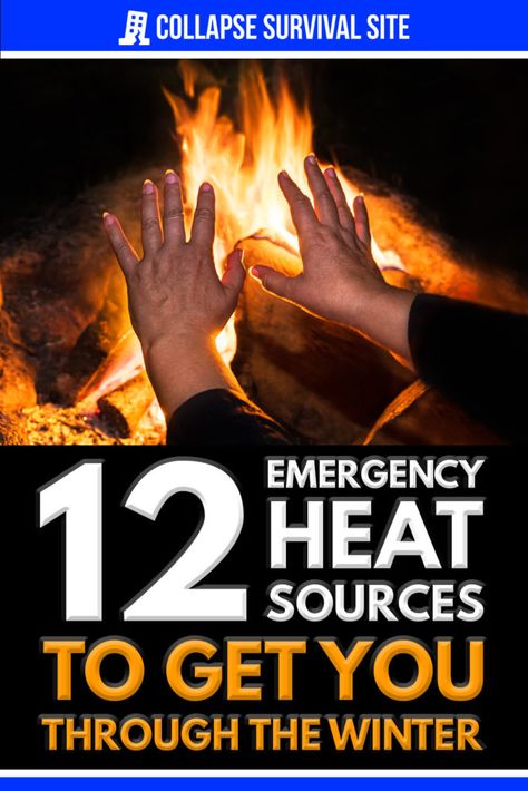 Winter is a dangerous time for countless people. As fuel gets expensive and power becomes unreliable, we will need emergency heat sources. Alternative Heat Source Diy, Alternative Heat Source, Heat Sources Emergency, Heating Without Electricity, Power Outage Preparedness Winter, Emergency Heat Source Power Outage, Emergency Heat Source, Emergency Preparedness Food Storage, Small Space Heater