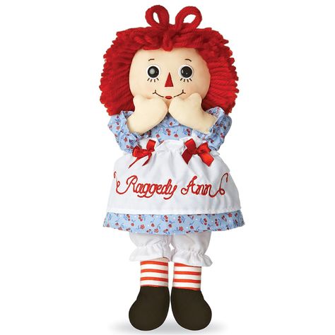 Classic Soft Cuddly Blue Overall Raggedy Ann Plush Doll | Collections Etc. Raggedy Andy, Raggedy Ann Doll, Ann Doll, Nostalgic Toys, Raggedy Ann And Andy, Raggedy Ann, Rag Doll, Plush Dolls, Doll Accessories