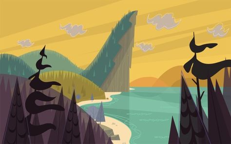 Camp Wawanakwa Scenery - 22 - 1000 Foot High Cliff Total Drama Island Background, Camp Wawanakwa, Total Drama World Tour, Island Background, Art Album, Background Art, Total Drama Island, Cartoon Background, Total Drama