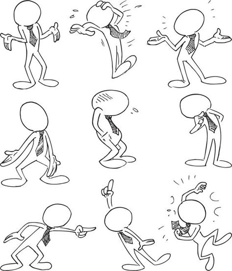 Stickfigure People, Trainer Accessories, Simple Cartoon Characters, Cartoon Tutorial, Stick Drawings, Stick Figure Animation, Cartoon Body, Drawing Cartoon Faces, Cartoon Style Drawing