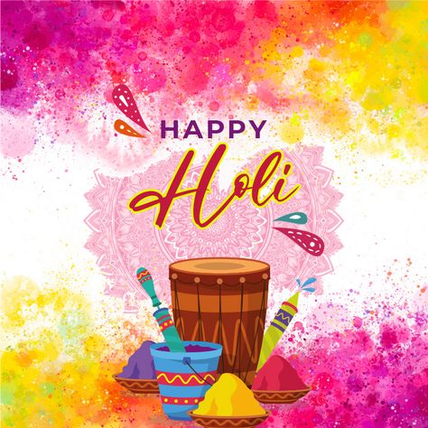 Post Layout Design, Holi Festival India, Post Layout, Holi Celebration, Celebration Background, Holi Festival, Facebook Post, Happy Holi, Facebook Posts