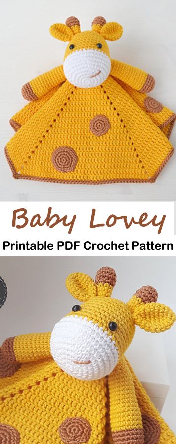 Security Blanket - Baby Lovey Crochet Patterns - Cute Gifts - A More Crafty Life #baby #babycrochetpattern #crochet #crochetpattern Lovey Crochet Patterns, Baby Lovey Crochet, Security Blanket Crochet Pattern, Giraffe Lovey, Crochet Security Blanket, Lovey Crochet, Lovey Pattern, Giraffe Crochet, Crochet Lovey