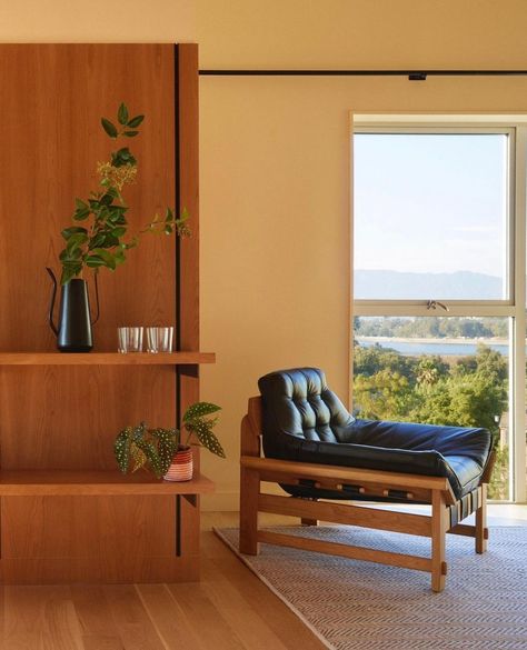 Corner Vignette, California Style Interior, Instagram Corner, Hilltop House, Leather Chair Living Room, Lawson Fenning, Silver Lake, Cozy Nook, Living Room Style