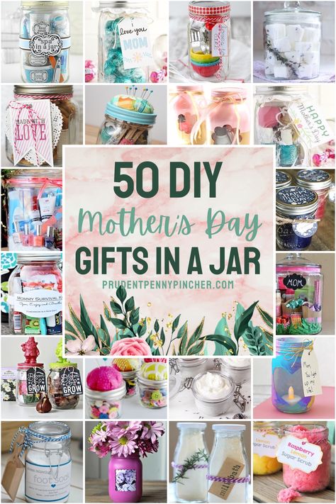 Make Mother's Day extra special with these homemade DIY Mother's Day gifts in a jar. From pampering gifts to personalized photo gifts, there are plenty of creative craft ideas to choose from that are make great DIY gifts that your mom will love. Sewing Kit Gift, Hand Soap Gift, Sellable Crafts, Gifts In A Jar, Primary Activity, Diy Jar, Diy Mother's Day, Candy Ideas, Hobby Gifts