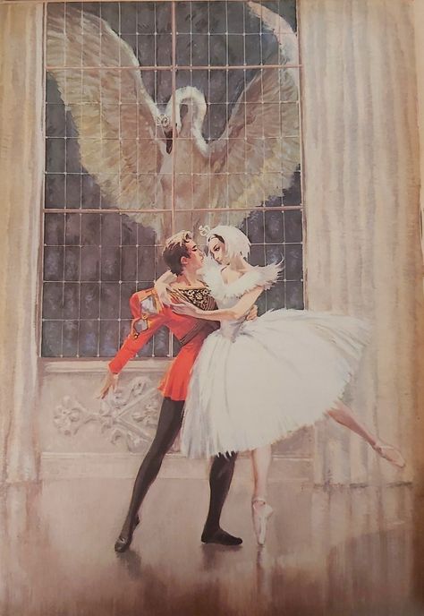 Swan lake Ballet Illustration, Cheetah Print Wallpaper, Swan Lake Ballet, Ballet Beauty, Diy Watercolor Painting, Pinturas Disney, Couple Drawings, Swan Lake, Ethereal Art