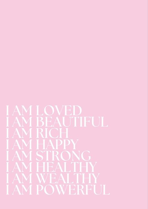 affirmations | affirmations for women | affirmations for success | daily affirmations | positive affirmations | morning affirmations | money affirmations Morning Manifestation Quotes, Morning Affirmations Wallpaper, I Am Love Affirmations, Pink Daily Affirmations, I Am Manifestation, I’m Beautiful Affirmation, I Am Beautiful Wallpaper, I Am Pretty Affirmations, Manifestation Prints