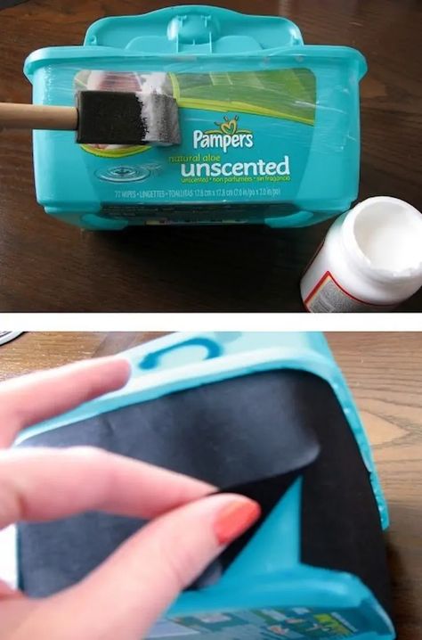 Repurpose Baby Wipe Containers To Solve Common Household Problems. Here's How Wipes Container Reuse, Wipes Container Crafts, Reuse Plastic Containers, Upcycle Baby, Baby Wipes Container, Wipes Container, Baby Wipe, Diy Upcycle, Recycled Projects