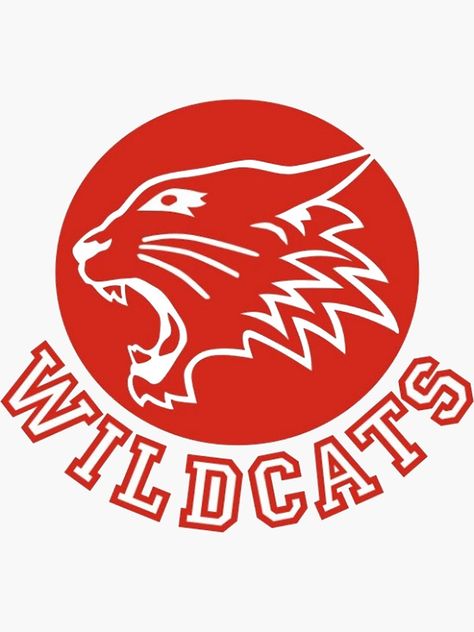 East High Wildcats, Wallpaper Corazones, Andy Pandy, Wildcats High School Musical, Wildcats Logo, Troy Bolton, Tumblr Stickers, Disney Sticker, High School Art