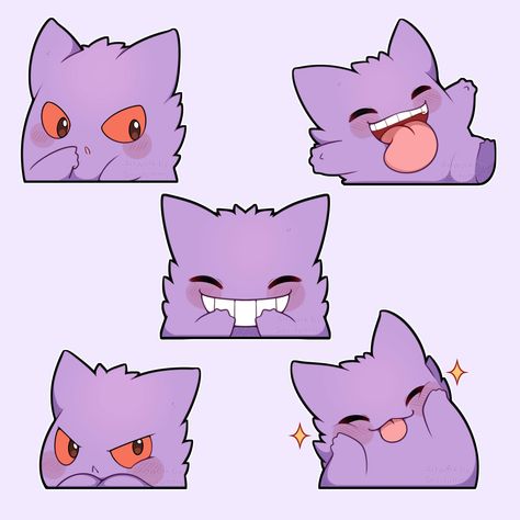 Pokemon Cute Art, Gengar Fanart, Cute Art Anime, Eve Pokemon, Fanart Pokemon, Pokemon Cute, Gengar Pokemon, Pokemon Fusion Art, Pokemon Backgrounds