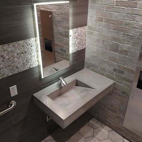 Bathroom Sink Ideas Modern Floating, Sinks Bathroom Design, Bathroom Floating Sink Ideas, Built In Sinks Bathroom, Toilet Counter Design, Bathroom Sink Shapes, Flat Bathroom Sink, Guest Bathroom Sink Ideas, Cool Bathroom Sinks