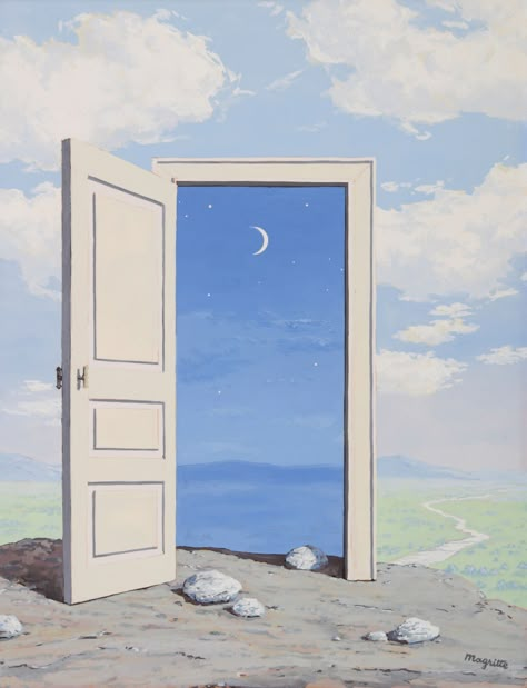 Magritte Wallpaper, Rene Magritte Paintings, Renee Magritte, Door Artwork, Rene Magritte Art, Magritte Paintings, Magritte Art, René Magritte, Rene Magritte