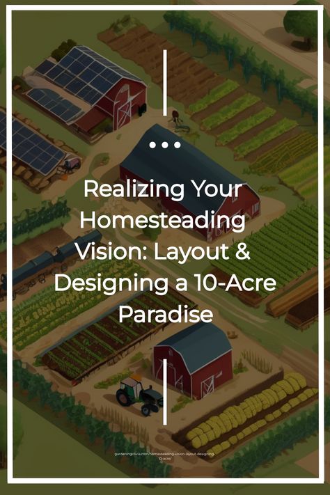 As the desire for a more self-reliant and sustainable lifestyle continues to grow, many aspiring homesteaders find themselves drawn to the prospect of a substantial acreage. With 10 acres at your disposal, you have the perfect canvas to create a truly remarkable homesteading haven that seamlessly blends functionality, resourcefulness, and natural beauty. Envisioning Your Homestead 1 Acre Self Sustaining Homestead, How Many Acres For Homestead, 5acre Homestead Layout, .25 Acre Backyard Ideas, Self Sufficient On 1/4 Acre, Homestead Layout, Permaculture Principles, Paradise Garden, Farm Layout