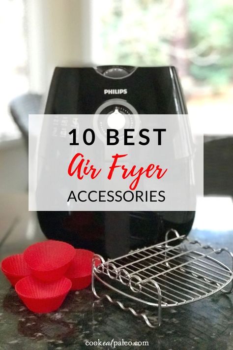 Here are the top 10 air fryer accessories to pair with your new Philips Airfryer Compact, XL, or XXL. Now you’ll be baking, grilling and frying up a storm in no time! My air fryer has made it so much easier to keep healthy eating plans on track without feeling deprived! In fact, many of my favorite air fryer recipes are not only paleo, but also low carb, keto, and Whole30-friendly as well — and some are even vegan. #airfryeraccessories #philipsairfryer Diet For Beginners Meal Plan, Meal Plan Recipes, Accessories To Buy, Philips Air Fryer, Air Fryer Accessories, Silicone Muffin Cups, Air Fryer Review, Beginner Meal Planning, Best Air Fryers