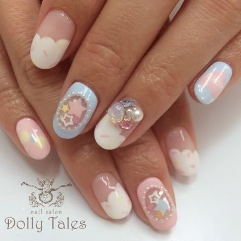 Kawaii Nails Short, Japanese Nail Art Kawaii, Uñas Cute, Cute Nails Designs, Nail Designs Cute, Nail Art Cute, Hello Kitty Nails Art, Kawaii Nail Art, Cute Short Nails