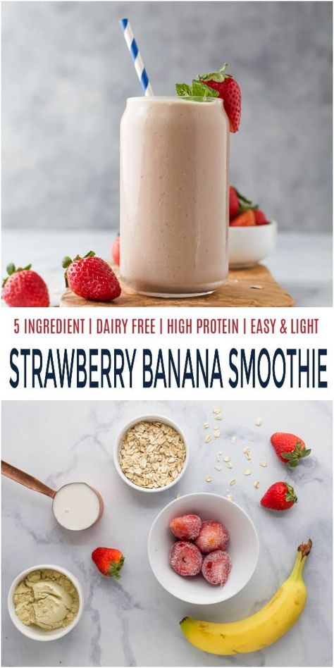 Protein Powder Fruit Smoothie, Vanilla Protein Smoothie Recipes, Vanilla Protein Powder Smoothie, Strawberry Banana Protein Smoothie, Vanilla Protein Shake Recipes, Protein Powder Smoothie Recipes, Protein Fruit Smoothie, Vanilla Protein Smoothie, Almond Milk Smoothie Recipes