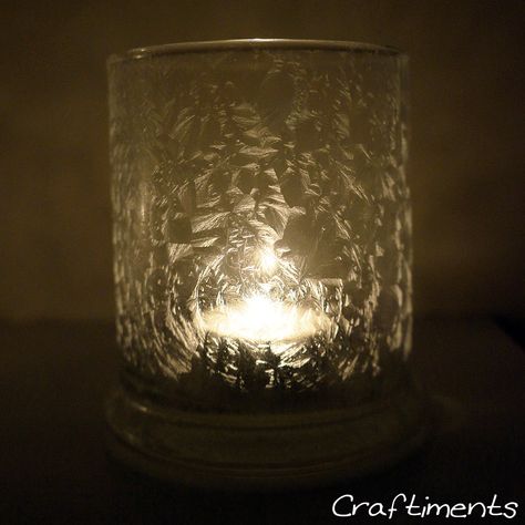 Craftiments: Icy Epsom salt luminary Modge Podge Glass, Epsom Salt Crystals, Decoupage Candles, Lighting Hacks, Jar Projects, Epson Salt, Candle Luminaries, Salt Crystals, Surface Tension