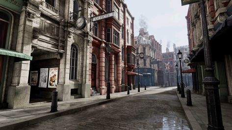 Environment Artist, Assassin's Creed Syndicate, Victorian Street, Town Building, Floating City, Victorian London, City Model, Victorian Architecture, Story Setting