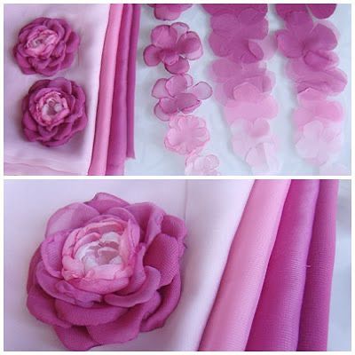 Easy Fabric Flowers, Sulaman Pita, Fabric Flower Pins, Making Fabric Flowers, Fabric Flower Tutorial, Handmade Flowers Fabric, Cloth Flowers, Fabric Flowers Diy, Flower Diy Crafts