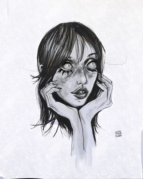 Identity Artwork, Lucas David, Shelley Duvall, Creepy Drawings, Emo Art, Art Base, Pen Art, Drawing Poses, Artist Art