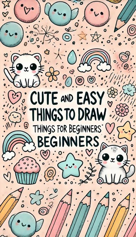 If you’re just starting out or simply looking for some fun and easy drawing ideas, I've got you covered! Today, we’re diving into 20 cute doodles that anyone can draw—no experience needed! How To Start A Drawing Journal, Fun Easy Doodle Ideas, Adventure Time Doodles Easy, Fun Simple Doodles, Kawaii Designs Doodles, Acrylic Pen Art Ideas Easy Drawing, Easy Beginner Drawing Ideas, How To Draw Cute Things Kawaii, Easy How To Draw For Kids