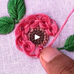 3d Hand Embroidery Designs, 3d Hand Embroidery, Flower Hand Embroidery, Embroidery 3d, New Embroidery, 3d Hand, Embroidery Stitches Tutorial, Embroidery Videos, Hand Embroidery Flowers