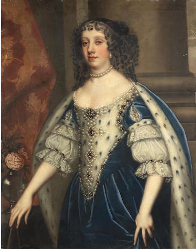 Portrait of a Lady : 1 work, PORTRAIT OF A LADY, Studio of Sir Peter Lely's Portrait of Queen Catherine of Braganza, with Footnotes. #152 Peter Lely, Catherine Of Braganza, House Of Stuart, 17th Century Fashion, Royal Aesthetic, Princess Catherine, Historical People, Vintage Portraits, British Royalty