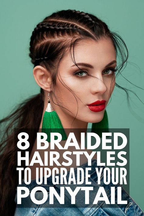 How To Put On A Braided Ponytail, Braids Into Low Ponytail, How To Do A Long Braid Ponytail, Braids For Shoulder Length Hair, Low Braided Ponytail Tutorial, How To Add Hair To Braided Ponytail, Ponytail Hairstyles With Braids, French Braid To Low Ponytail, Braids For White Women