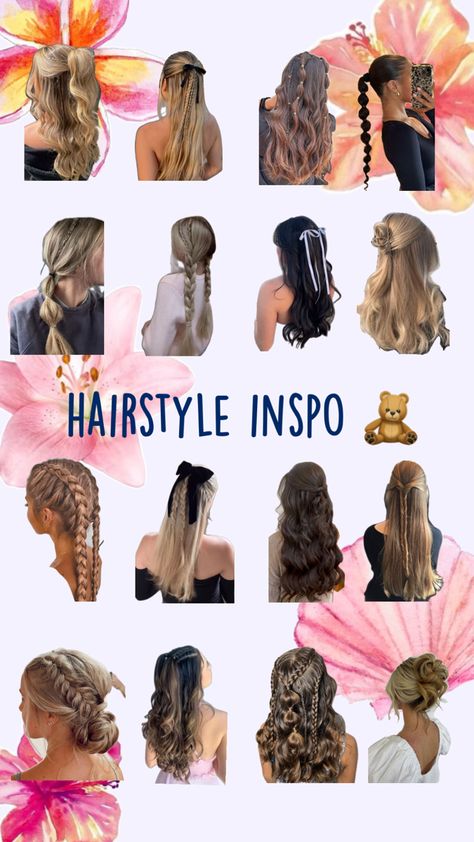 #hairstyles #inspo #yourfeed Hair Styles For Concerts, Cute Cheer Hairstyles, Quick Curly Hairstyles, Preppy Hairstyles, Hairstyle Examples, Hair Inspiration Long, Cheer Hair, Sport Hair, Cute Simple Hairstyles