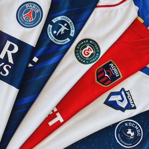 My jersey collection 👕👨🏻‍💻⚽️ ⠀ These are jerseys given to me by the clubs I designed for ✍️ ⠀ 🇫🇷 @ligue1ubereats (TikTok content) 🇱🇺… | Instagram Design Flyers, Tiktok Content, Fc Logo, Crest Design, Jersey Collection, Logo Jersey, Jersey Design, Visual Communication, Flyer Design