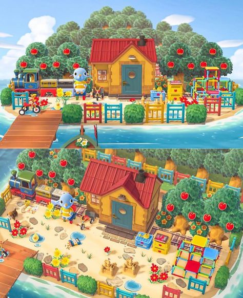 Animal Crossing Designs, Acnh Kidcore, Understood The Assignment, House Wall Design, Happy Home Designer, Animal Crossing Wild World, Island Theme, Animal Crossing Villagers, Acnh Inspo