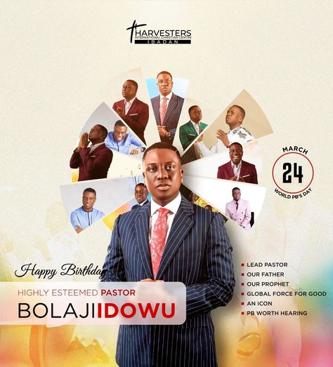 Pastors Birthday, Creativity Artwork, Happy Birthday Pastor, Happy Birthday Typography, Flyers Design, Birthday Designs, Happy Birthday Design, Birthday Flyer, Birthday Design