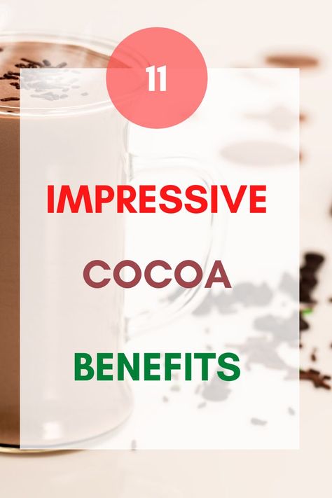 Cocoa benefits are often overlooked in the grand scheme of things, but in this article, you will learn more about 11 impressive cocoa benefits that you may have never heard about before. Cocoa is a powerful ally that can improve health significantly in the long run, that's for sure. Cocoa Benefits, Lowering Blood Pressure, Long Run, Cardiovascular Health, Lower Blood Pressure, Chronic Fatigue, Health And Fitness Tips, Improve Health, Brain Health