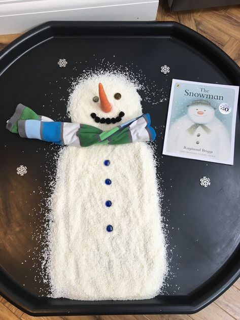 Snow Tuff Tray, Christmas Tuff Tray Ideas For Toddlers, Christmas Water Play, Christmas Tuff Tray Ideas For Babies, Christmas Baby Activities, Christmas Messy Play Ideas, Christmas Eyfs Activities, Snowman Activities Preschool, Winter Tuff Tray