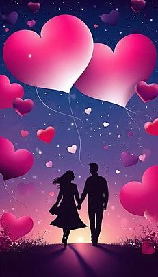 Young Lovers Holding Hands, Heart Images Romantic, Couple Background Wallpapers, Love Romance Art, Valentines Day Couple Images, Xmas Paintings, Valentines Vibes, Couple Valentines Day, Valentine Cartoon