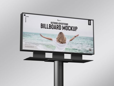 Outdoor Advertising Billboard, Advertising Billboard, Modern Presentation, Billboard Mockup, Brand Advertising, Billboard Design, Outdoor Advertising, Outdoor Brands, Free Mockup