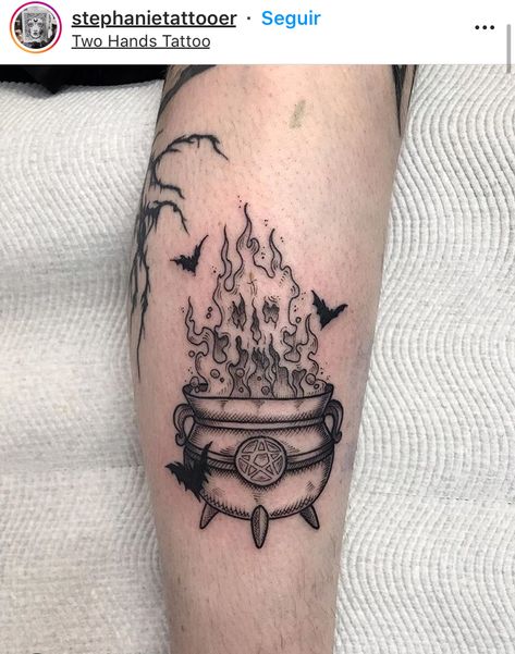 Mini Tattoos Back, Cauldron Tattoo, Tattoos Back, Tattoo Design Tattoo, Tattoo Pictures, Dark Art Tattoo, Design Tattoo, Back Tattoos, Tattoo Tattoo