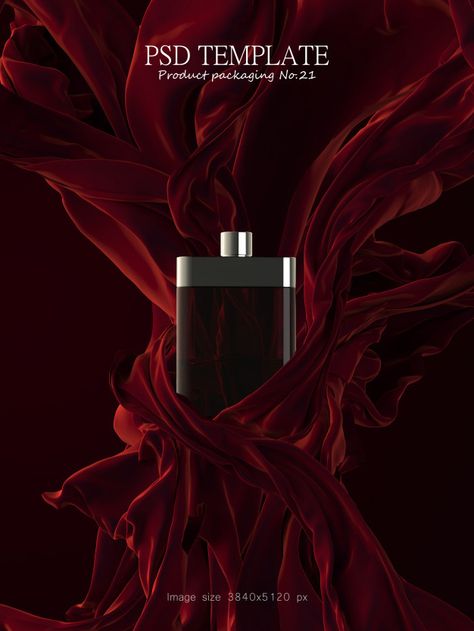 Parfume Advertising Design, Wine Ads, Luxury Perfume Packaging, Red Logo Design, Perfume Poster, Perfume Red, Luxury Advertising, Red Packaging, Perfume Ads