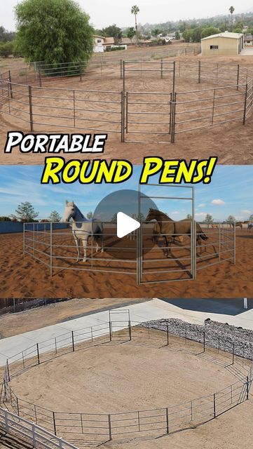 SoCal Fence&Barn on Instagram: "Our round pen kits are very easy to install. Just clamp everything together with the included panel clamps! 🐎   We sell and deliver our round pen kits all over the USA 🇺🇸   https://socalfenceandbarn.com/collections/round-pens  Contact us for a quote on the delivery fee 🚚  SoCal Fence and Barn  www.socalfenceandbarn.com 909-210-5590 info@socalfenceandbarn.com  #roundpen #roundpenwork #horsetraining #horsetrainer #barrelracing #groundwork #horsesofinstagram #equestrian #equine #dressage #norcoca #temecula #ramonaca #fallbrookca #escondido #tehachapi #bakersfield #pasorobles #tulare #visalia #sacramento #applevalleyca #perrisca" Round Pens For Horses, Farm Plans, Round Pen, Horse Trainer, Pen Kits, Barrel Racing, Horse Training, Dressage, Sacramento