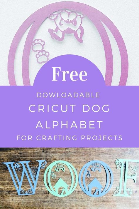 Crafts On Paper, Free Cricut Fonts, Dog Alphabet, Circuit Joy, Cardstock Projects, Cricut Corner, Dog Scrapbook, Cricut Svg Files Free, Dog Spaces