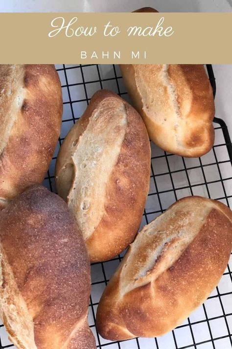 Want to make Bahn Mi (Vietnamese bread rolls) at home in your Thermomix. Here's an easy recipe that doesn't ask for weird ingredients that are hard to source. Bahn Mi Bread, Vietnamese Bread, Thermomix Bread, Vietnamese Sandwich, Bahn Mi, Baking Bread Recipes, Savoury Recipes, Types Of Bread, Banh Mi