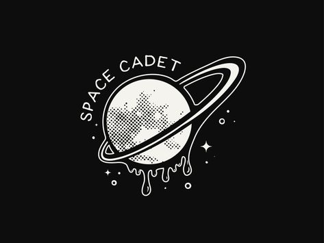 Space Cadet by Katie Connolly Space Illustration Aesthetic, Space Cadet Tattoo, Space Aesthetic Illustration, Space Cadet Aesthetic, Space Icons Aesthetic, Space T Shirt Design, Space T Shirt Design Ideas, Space Themed Logo Design, Climate Revolution