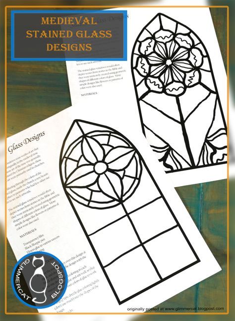 We have been doing some fascinating activities for our Medieval History unit, ( Viking Runes , Medieval Illuminations , and our own home... Mid Evil Crafts, Medieval Coloring Pages, Stained Glass Craft, Middle Ages Art, Middle Ages History, Medieval Stained Glass, Medieval Crafts, 6th Grade Art, Glass Craft