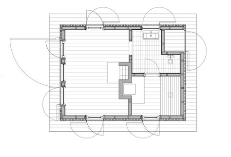 GENERAL ARCHITECTURE, Mikael Olsson · Private Sauna · Divisare Sauna Architecture, Grid Architects, Larch Cladding, Sauna House, Sauna Design, Wooden Architecture, Micro House, Exterior Cladding, Small Buildings