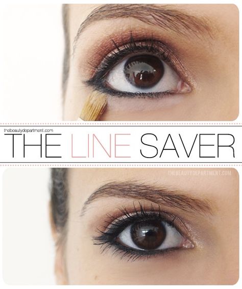 a great trick to keep your liner in place! Asian Party, Eyeliner Tips, Eyeliner Hacks, Make Up Inspiration, Perfect Eyeliner, Makati, Eye Make, Health And Beauty Tips, Party Makeup