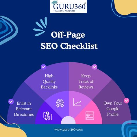 Boost Your Website’s Authority with This Off-Page SEO Checklist! 🚀 To truly excel in search engine rankings, focusing solely on on-page SEO isn’t enough. Off-page SEO plays a crucial role in building your website’s authority and credibility. Here’s a comprehensive checklist to ensure your off-page SEO is on point: 1.Enlist in Relevant Directories 📚 Make sure your business is listed in reputable and relevant online directories. This not only helps in improving your website’s visibility but a... Seo Checklist, Google My Business, Training Academy, On Page Seo, Online Reviews, Guest Blogging, Working Hours, Business Profile, Seo Tips